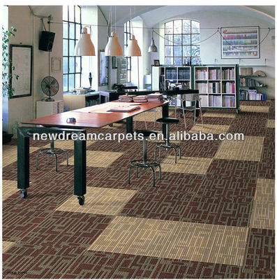 100x100 Μεγέθους Loop Stack Office Fireproof Carpet Tile για το Canton Carpet Κατασκευασμένο