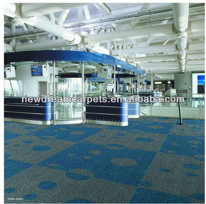 100x100 Μεγέθους Loop Stack Office Fireproof Carpet Tile για το Canton Carpet Κατασκευασμένο