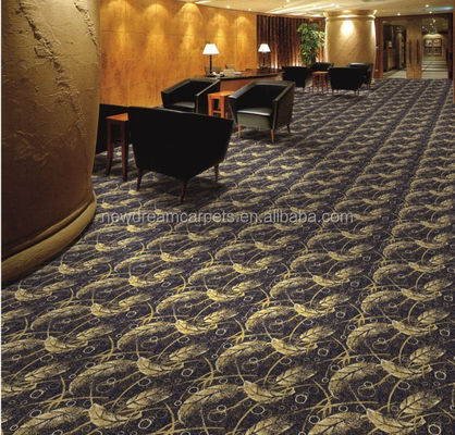Αποθεματικό 20% Νάιλον 80% Wool Πέντε αστέρες υφασμένο χαλί Axminster για το ξενοδοχείο Lobby Restaurant