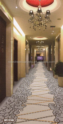 Τετράγωνο σχεδιασμό Axminster Fireproof ξενοδοχείο χαλί με 80% μαλλί και 20% υλικό Nylon