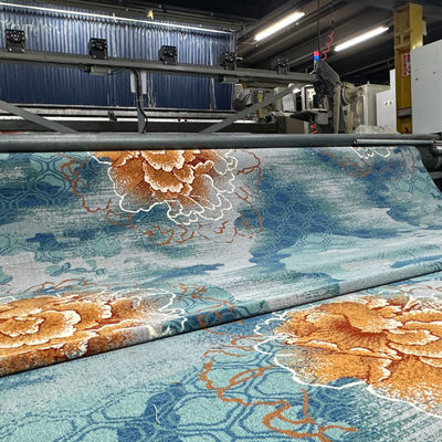 Αντιστρέψιμο γεωμετρικό μοτίβο 80%Wool 20%Nylon Broadloom Machine Made Axminster Carpet