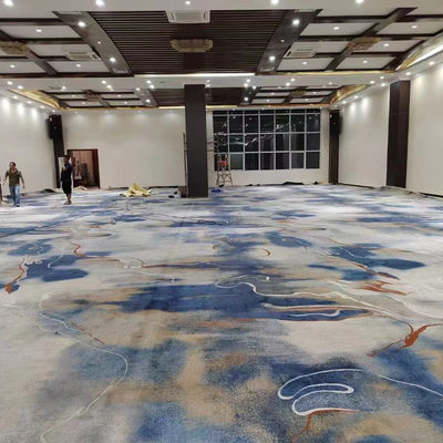 Τετράγωνο Axminster 5 αστέρων Λούξυ ξενοδοχείο Νάιλον Τυπωμένο λόμπι Διάδρομος χαλιά Γόμα