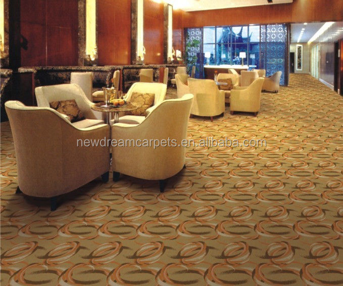Αποθεματικό 20% Νάιλον 80% Wool Πέντε αστέρες υφασμένο χαλί Axminster για το ξενοδοχείο Lobby Restaurant