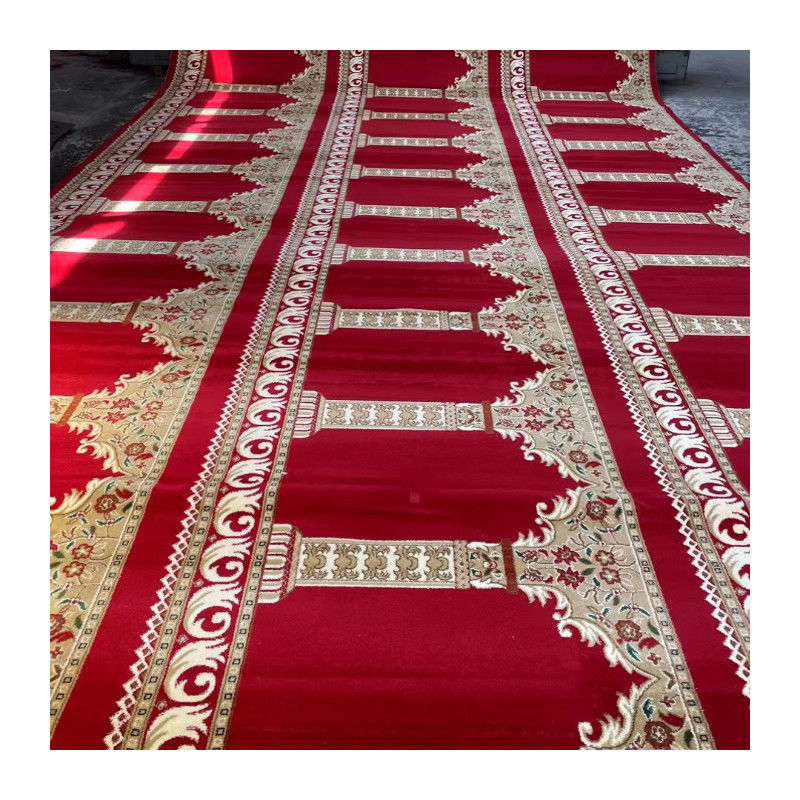 80% Wool 20% Nylon Machine Woven Carpet for Mosque Prayer Προσαρμοσμένα μοτίβα 4*25 Roll